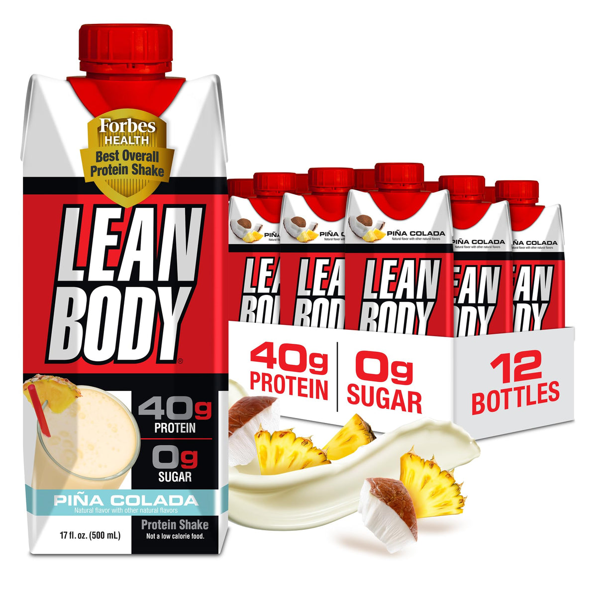 LABRADA Nutrition - Lean Body RTD Whey Protein Shake, Convenient On-The-Go Meal Replacement Shake for Men & Women, 20 Grams of Protein – Zero Sugar, Lactose & Gluten Free, Vanilla (Pack of 16)
