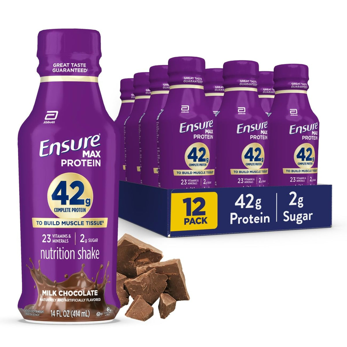 Ensure Max Protein French Vanilla Shake, 42g High Protein, 12 Pack