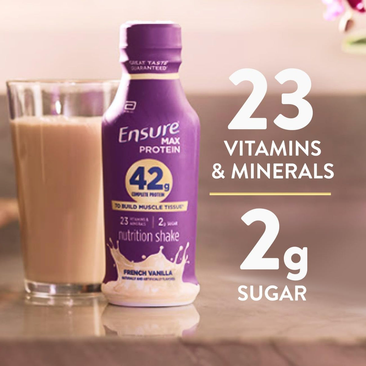 Ensure Max Protein French Vanilla Shake, 42g High Protein, 12 Pack