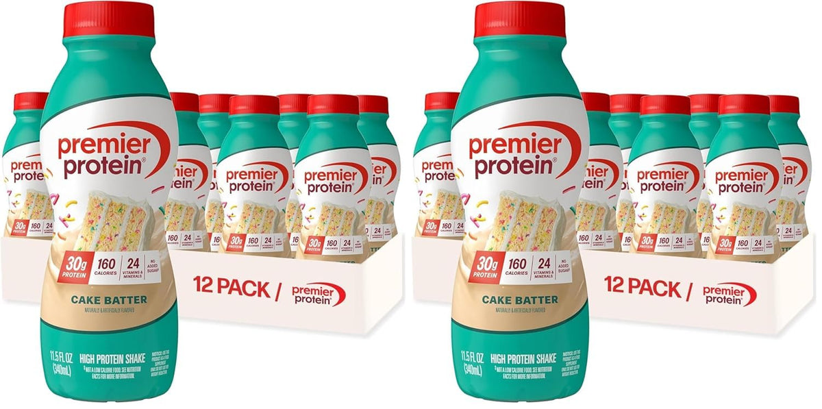 Premier Protein 30g High Protein Shake, Cookies & Cream, 12 Pack | 160 Calories, 24 Vitamins & Minerals, No Added Sugar, Supports Muscle Health, Gluten-Free, 11.5 oz