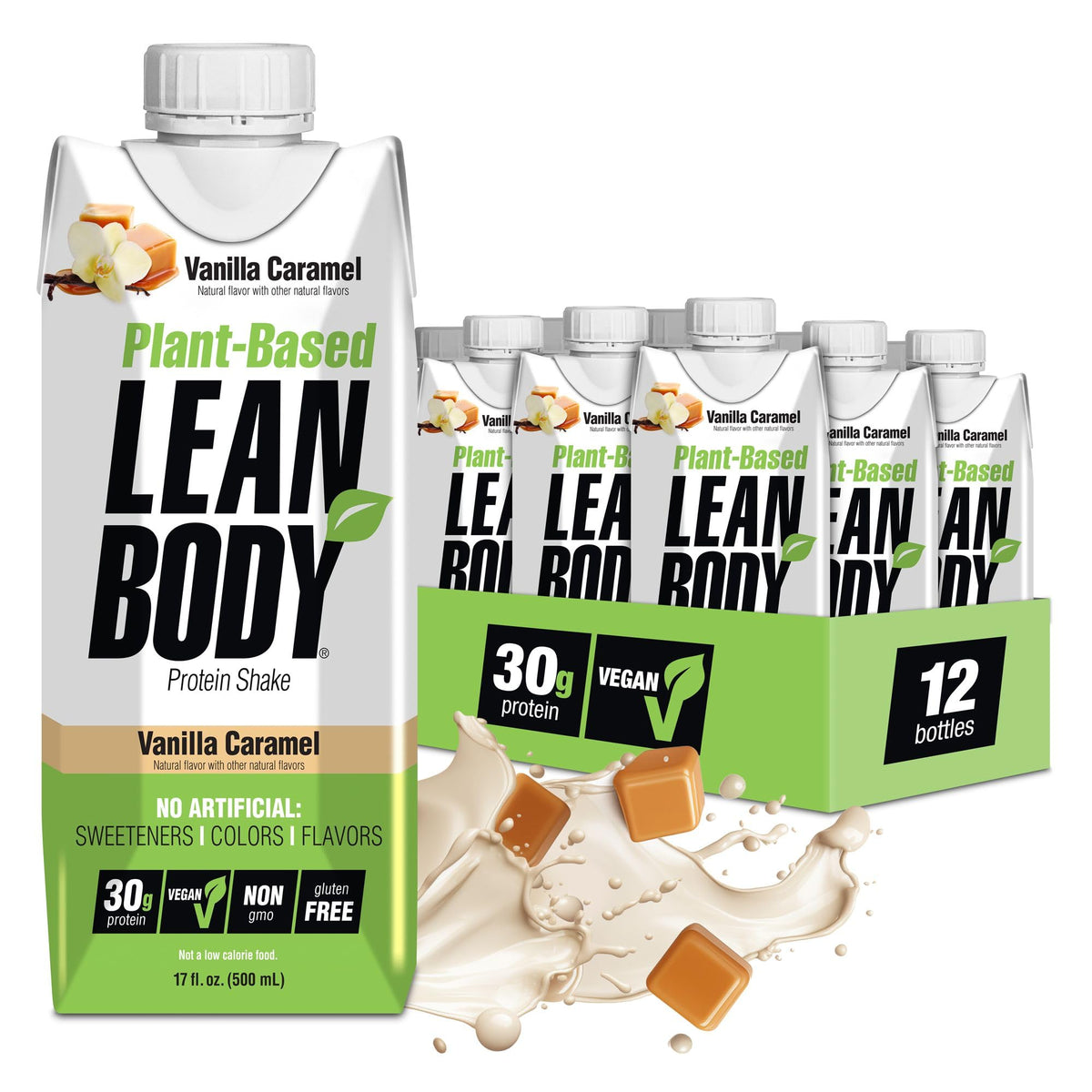 LABRADA Nutrition - Lean Body RTD Whey Protein Shake, Convenient On-The-Go Meal Replacement Shake for Men & Women, 20 Grams of Protein – Zero Sugar, Lactose & Gluten Free, Vanilla (Pack of 16)