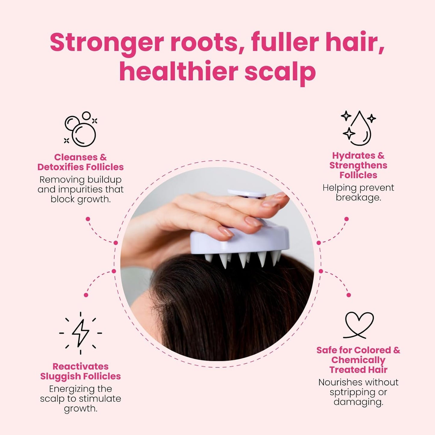 Trybello Hair Growth Shampoo | Natural Thickening & Scalp Detox | Sulfate Free, Vegan, Anti-Hair Fall Formula | Caffeine, Aloe Vera, Turmeric, and Urucum Extract | For Any Hair Type