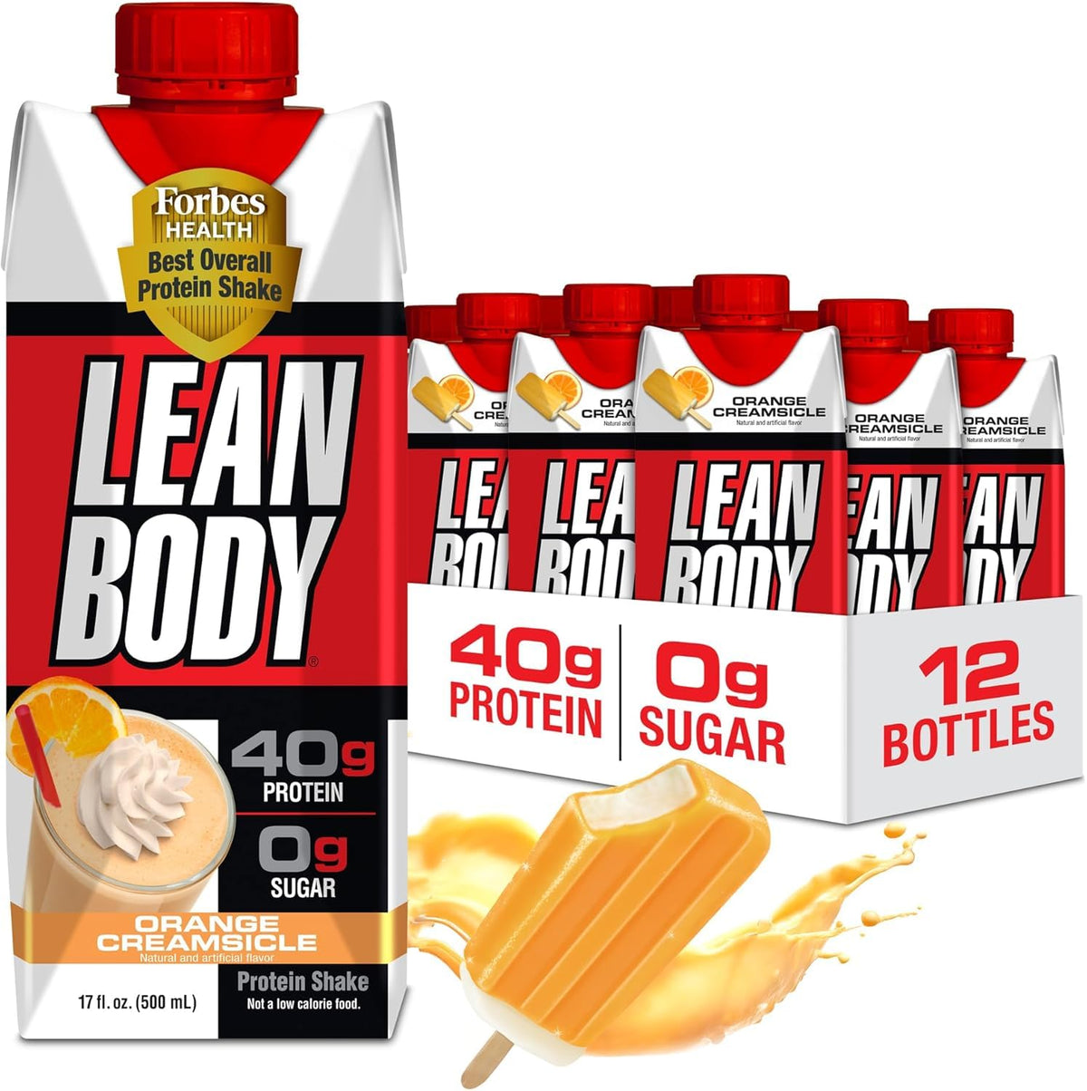 LABRADA Nutrition - Lean Body RTD Whey Protein Shake, Convenient On-The-Go Meal Replacement Shake for Men & Women, 20 Grams of Protein – Zero Sugar, Lactose & Gluten Free, Vanilla (Pack of 16)
