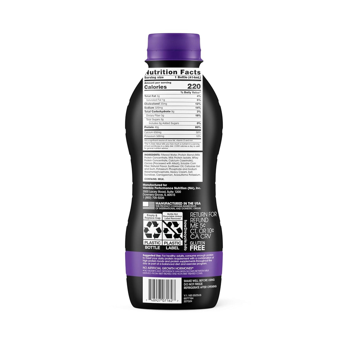 Optimum Nutrition 40g Protein Shake, Chocolate, 14 Fl Oz, 12 Ct | Naturally Flavored, On The Go Complete Protein Drink, Supports Muscle Recovery, 40g of Protein per Serving, Gluten Free