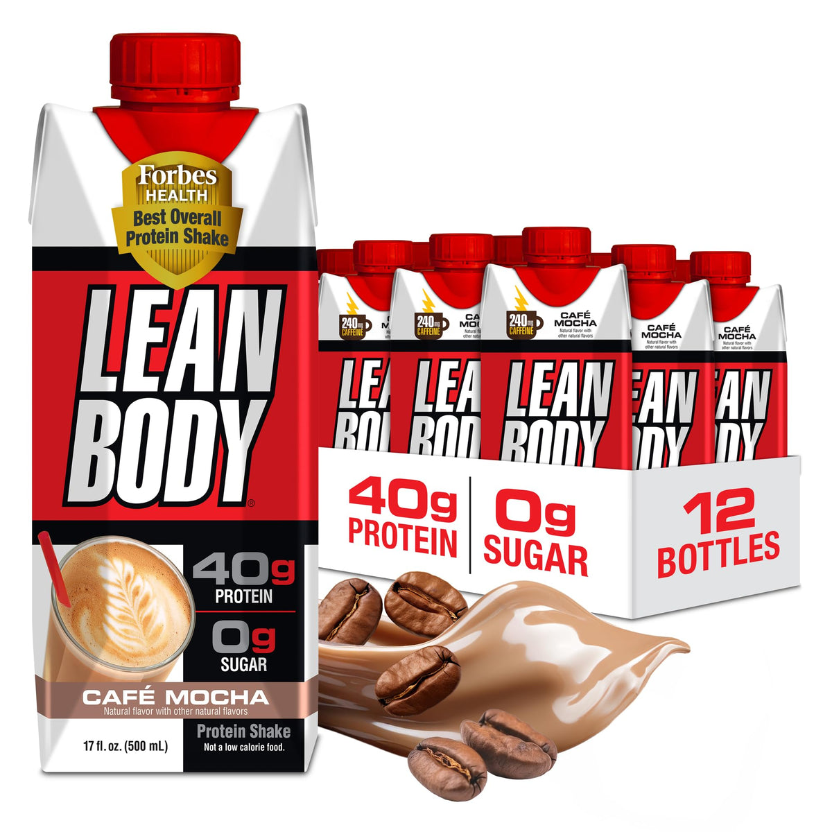 LABRADA Nutrition - Lean Body RTD Whey Protein Shake, Convenient On-The-Go Meal Replacement Shake for Men & Women, 20 Grams of Protein – Zero Sugar, Lactose & Gluten Free, Vanilla (Pack of 16)