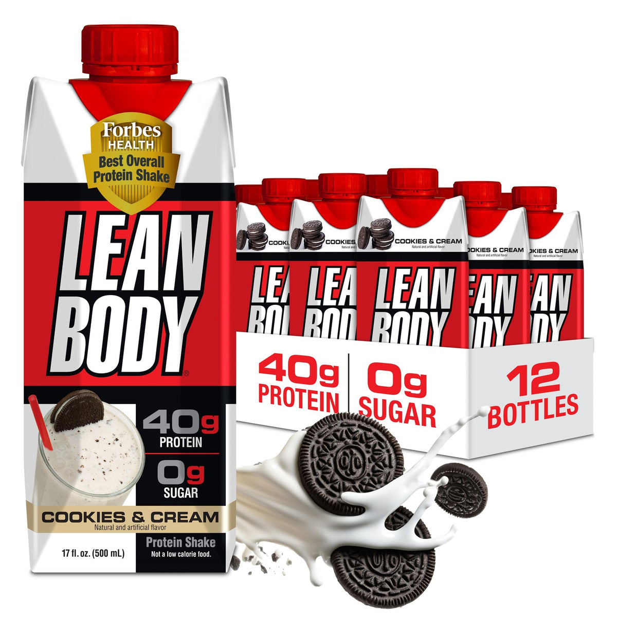 LABRADA Nutrition - Lean Body RTD Whey Protein Shake, Convenient On-The-Go Meal Replacement Shake for Men & Women, 20 Grams of Protein – Zero Sugar, Lactose & Gluten Free, Vanilla (Pack of 16)