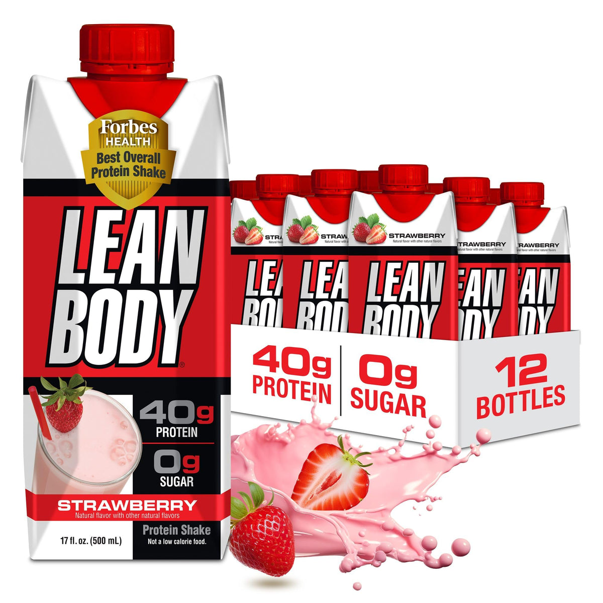 LABRADA Nutrition - Lean Body RTD Whey Protein Shake, Convenient On-The-Go Meal Replacement Shake for Men & Women, 20 Grams of Protein – Zero Sugar, Lactose & Gluten Free, Vanilla (Pack of 16)