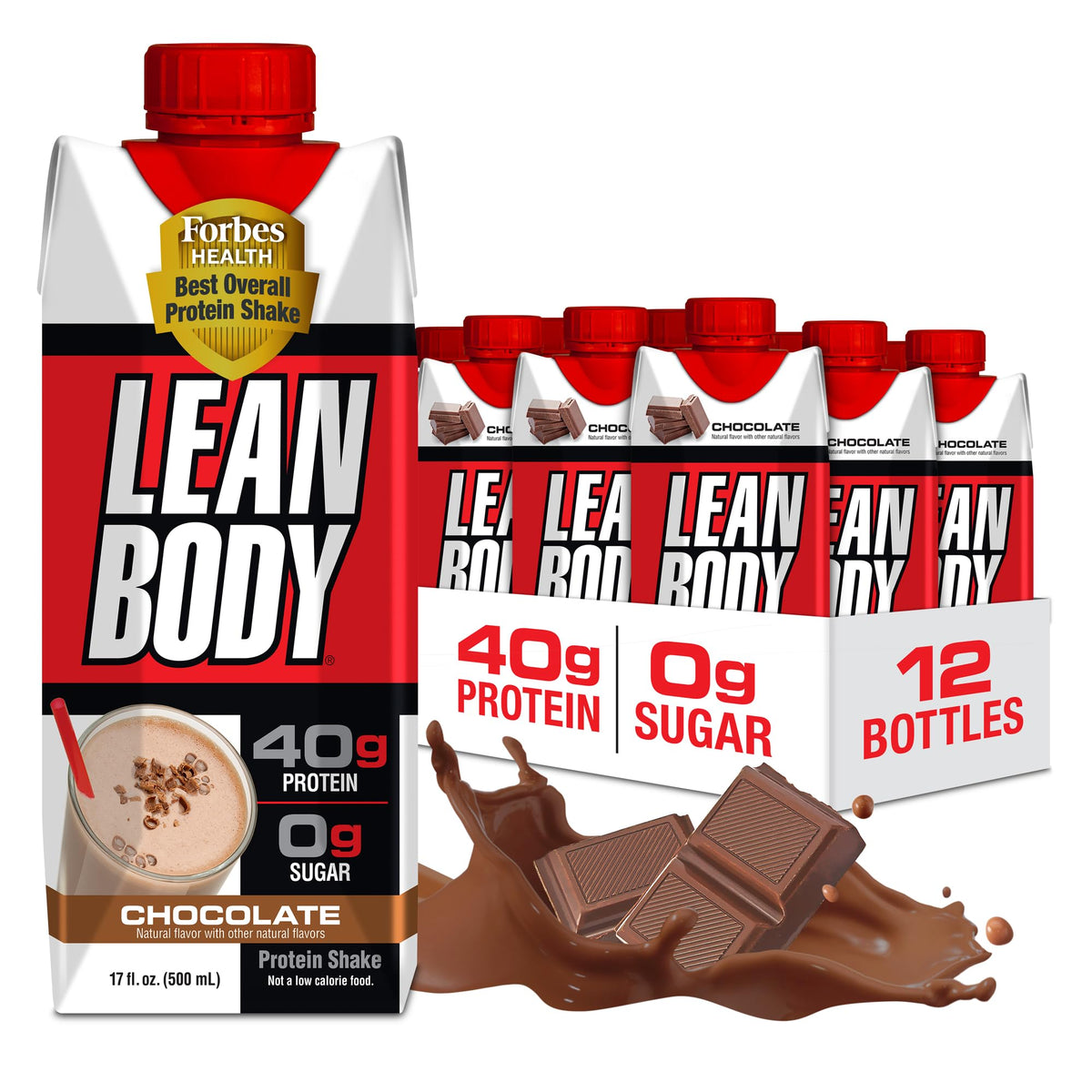 LABRADA Nutrition - Lean Body RTD Whey Protein Shake, Convenient On-The-Go Meal Replacement Shake for Men & Women, 20 Grams of Protein – Zero Sugar, Lactose & Gluten Free, Vanilla (Pack of 16)