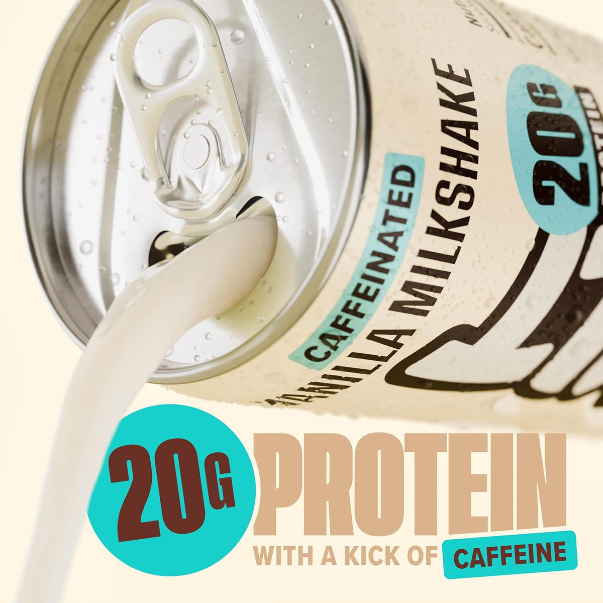 Spylt Vanilla Protein Milk Shakes, 20g Protein, 60mg Caffeine, 12 Pack