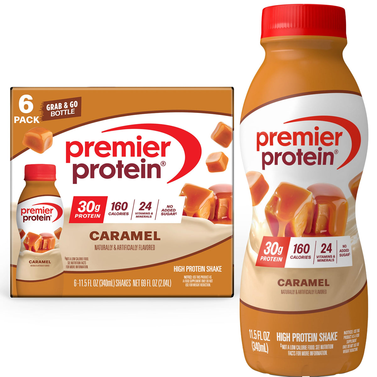 Premier Protein 30g High Protein Shake, Cookies & Cream, 12 Pack | 160 Calories, 24 Vitamins & Minerals, No Added Sugar, Supports Muscle Health, Gluten-Free, 11.5 oz