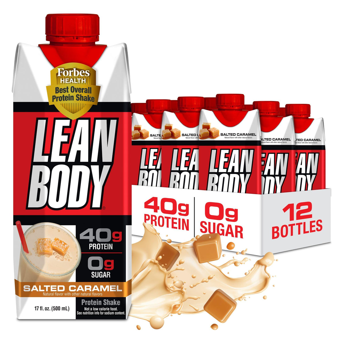 LABRADA Nutrition - Lean Body RTD Whey Protein Shake, Convenient On-The-Go Meal Replacement Shake for Men & Women, 20 Grams of Protein – Zero Sugar, Lactose & Gluten Free, Vanilla (Pack of 16)