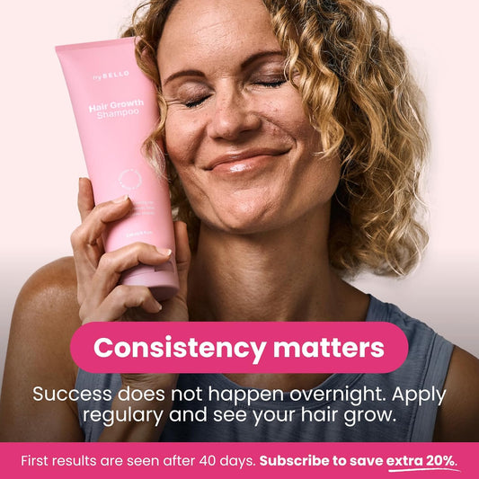 Trybello Hair Growth Shampoo | Natural Thickening & Scalp Detox | Sulfate Free, Vegan, Anti-Hair Fall Formula | Caffeine, Aloe Vera, Turmeric, and Urucum Extract | For Any Hair Type