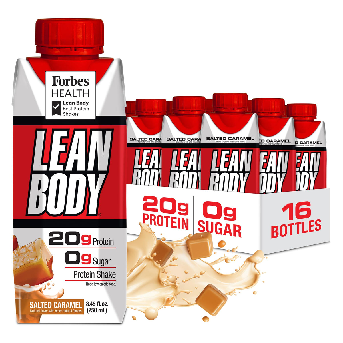 LABRADA Nutrition - Lean Body RTD Whey Protein Shake, Convenient On-The-Go Meal Replacement Shake for Men & Women, 20 Grams of Protein – Zero Sugar, Lactose & Gluten Free, Vanilla (Pack of 16)