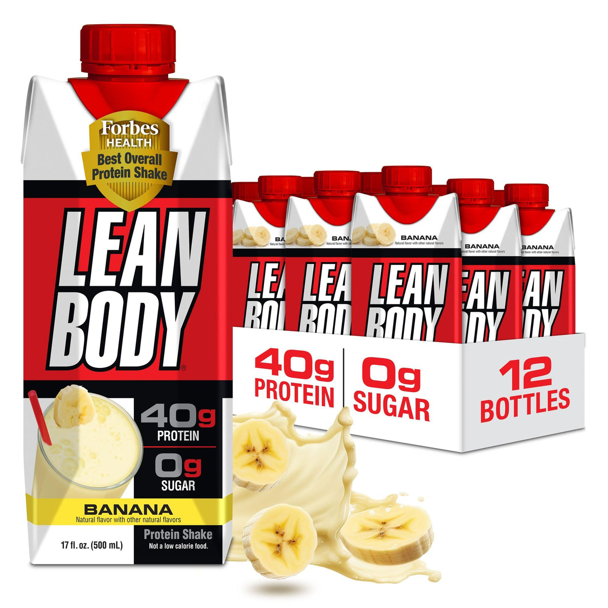 LABRADA Nutrition - Lean Body RTD Whey Protein Shake, Convenient On-The-Go Meal Replacement Shake for Men & Women, 20 Grams of Protein – Zero Sugar, Lactose & Gluten Free, Vanilla (Pack of 16)